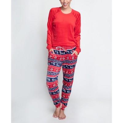  MUK LUKS Women's Cheery Chalet Jogger Set