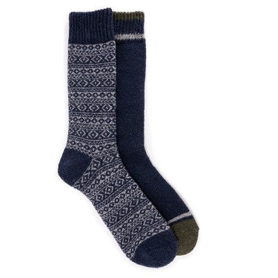  MUK LUKS Men's 2 Pair Pack Wool Socks