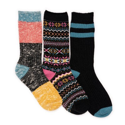  MUK LUKS Women's 3 Pack Boot Socks