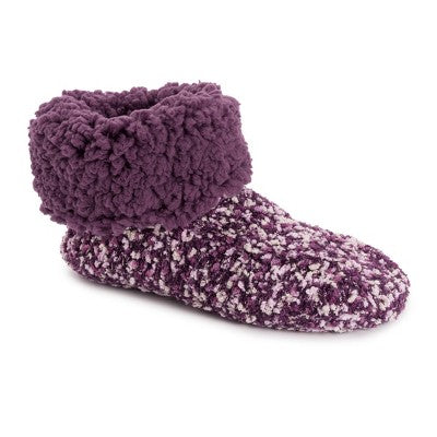 MUK LUKS Women's Popcorn Cuff Bootie Slippers