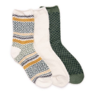  MUK LUKS Women's Pair Pack Fuzzy Crew Fall