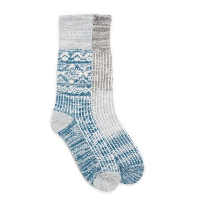  MUK LUKS Women's 2 Pair Pack Wool Lodge Socks