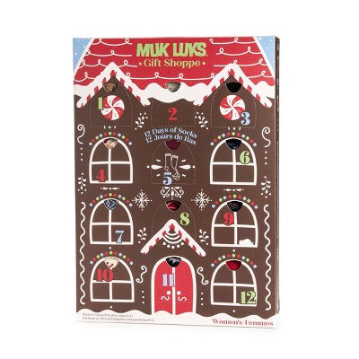  MUK LUKS Women's 12 Days Of Christmas Socks