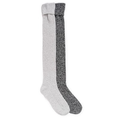  MUK LUKS Women's 2 Pair Pack Marl Over The Knee Socks