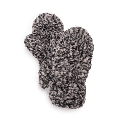  MUK LUKS Women's Shearling Mitten Accessories, Frosted Black, OS