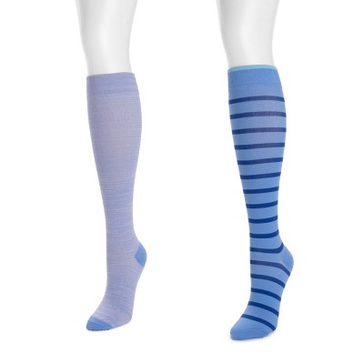  Muk Luks Women's 2 Pack Nylon Compression Socks