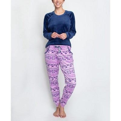  MUK LUKS Women's Cheery Chalet Jogger Set