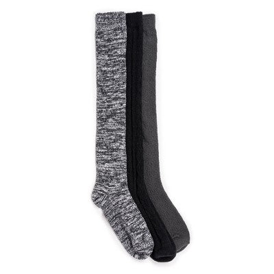  MUK LUKS Women's 3 Pair Pack Knee High Socks