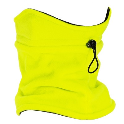 MUK LUKS Quietwear Unisex High Vis Fleece Neck Gaiter, High Vis Green, One Size Fits Most